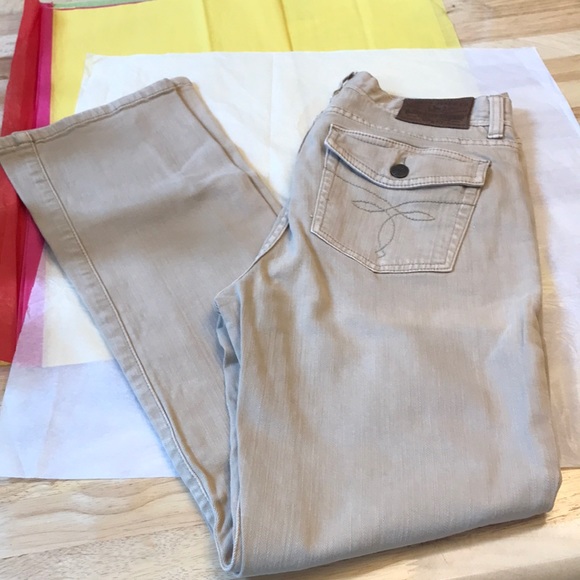 Ralph Lauren Co. Tan Jeans Classic Straight size 4 like new condition , etc